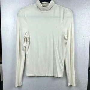 Lauren Ralph Lauren Cream Turtleneck Long-sleeve - Size S